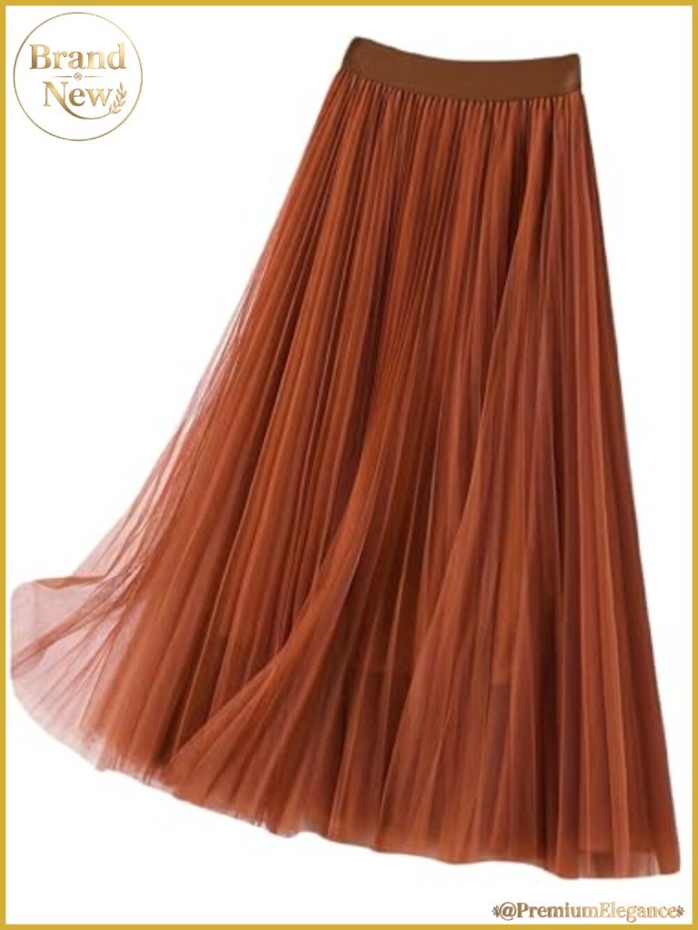 Plus Size Tulle Maxi Skirt High Waisted A-Line Mesh Skirt for Curvy Women